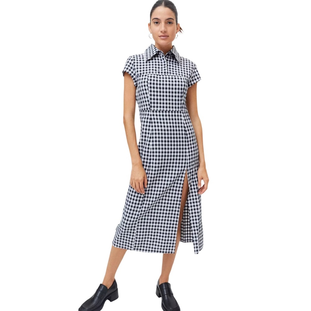 Ghospell Light Squares Midi Dress